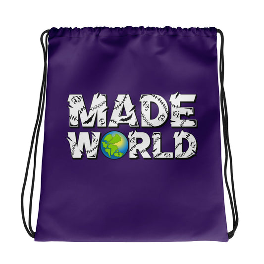 Made World Drawstring Bag (Purple)