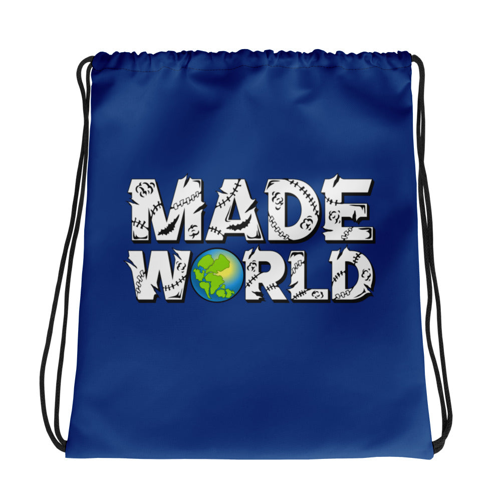 Made World Drawstring Bag (Blue)