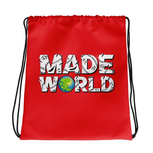 Made World Drawstring Bag (Red)