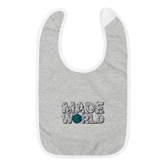 Made World Embroidered Baby Bib